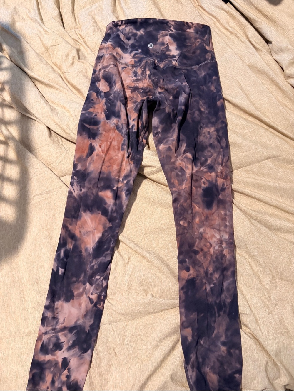 lululemon athletica Tie-Dye Leggings in Navy and Blush